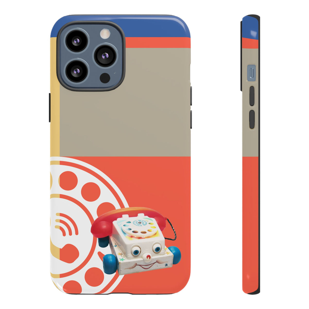 The First Original Phone, Eye Phone, Retro Kitschy Cute Rotary Phone, Tough Phone Cases - Mid Century Modern Gal