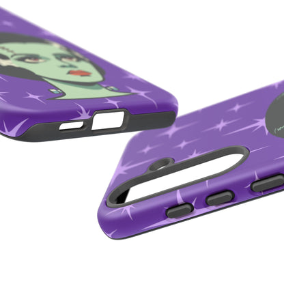 Bride of Frankenstein Retro Mid Mod Horror Buff Purple Halloween Tough Phone Case
