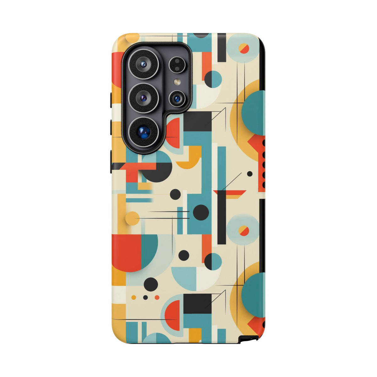 Bauhaus Designed Mid Mod Geometric Groovy Smart Phone, iPhone, Samsung, Pixel Compatible Tough Cases