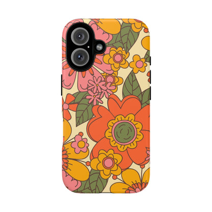 Groovy Retro Flower Power Vintage Inspired Pattern Smart Phones Tough Phone Cases