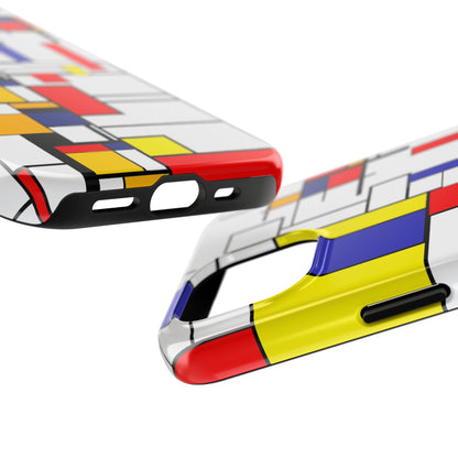 Retro Mod Mondrian, Mid Century Modern Style Tough Phone Case