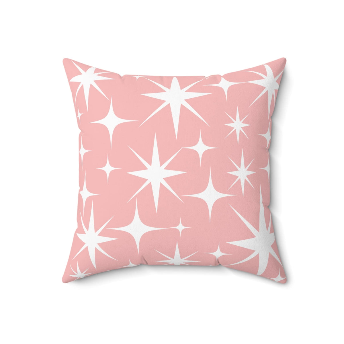 Atomic 50's Pink Starburst, Mid Century Modern Pillow And Cover Home Decor 18" × 18"