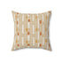 Mid Century Modern Pillow Decor, Bone Beige, Geometric, Rust,Retro Pillow Cover And Insert Home Decor 18" × 18"