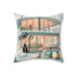 Mid Century Modern Winter Wonderland, Mid Century Designed Home, Snowman, Winter MCM Home Decor Home Decor 18" × 18"