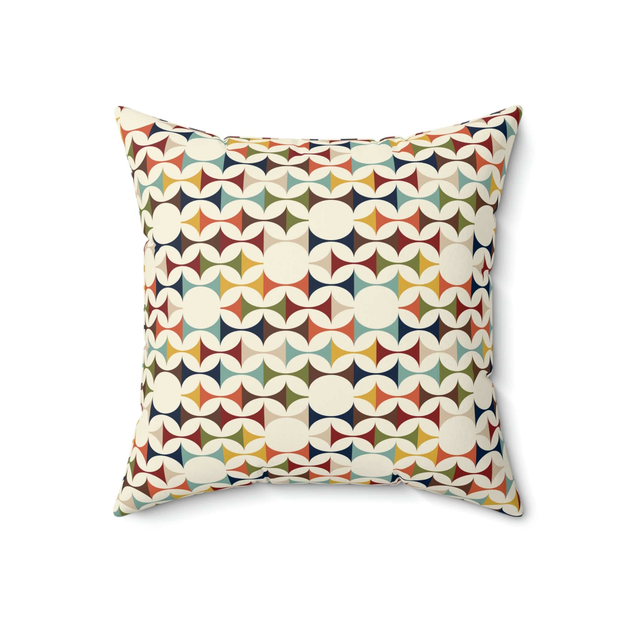 Scandinavian Modern Danish, Geometric Retro Mod Pillow Home Decor 18&quot; × 18&quot;