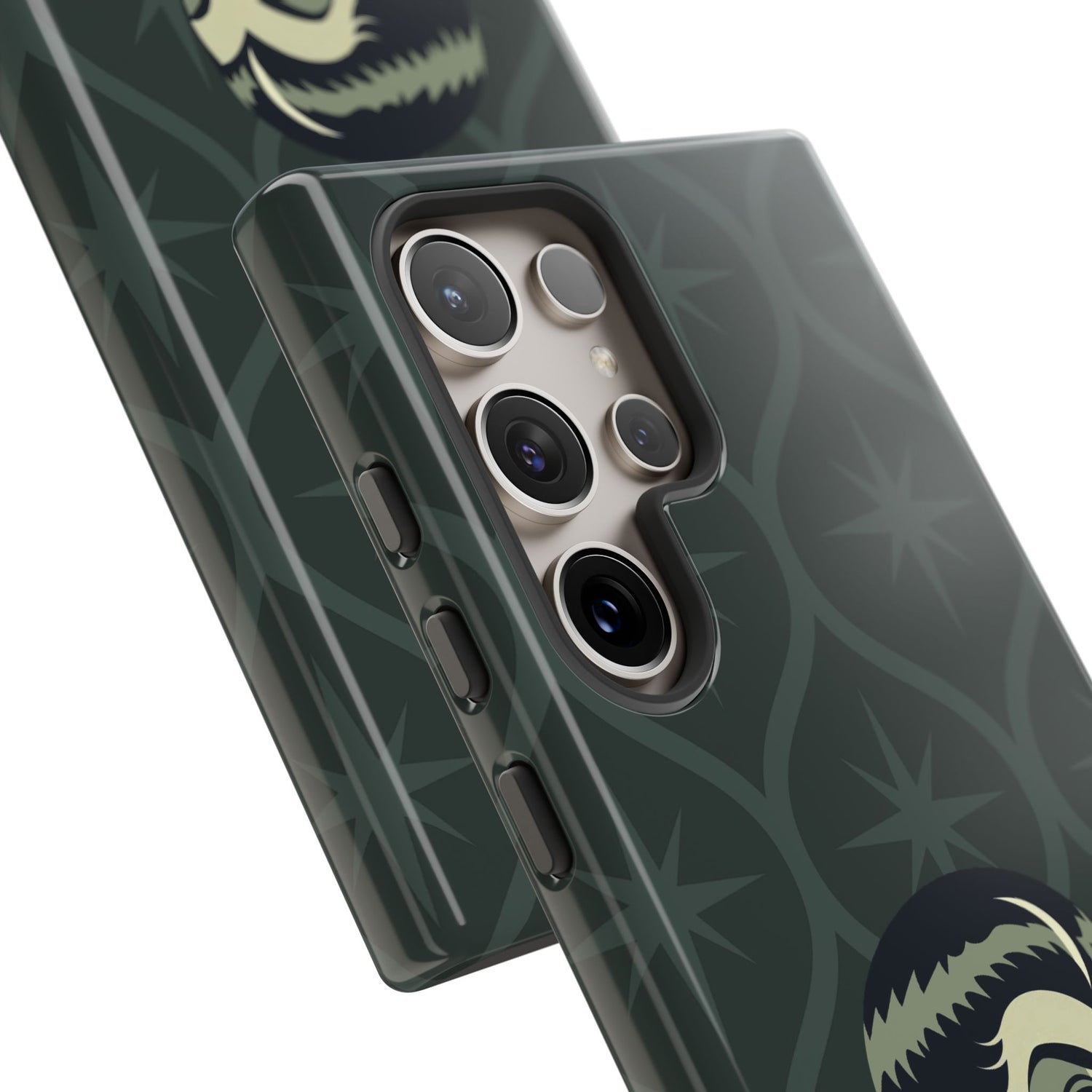 Vampire Dracula Girl Halloween Goth Horror Buff MCM Green Tough Phone Case