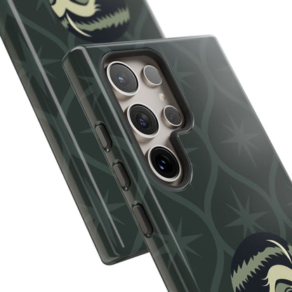 Vampire Dracula Girl Halloween Goth Horror Buff MCM Green Tough Phone Case