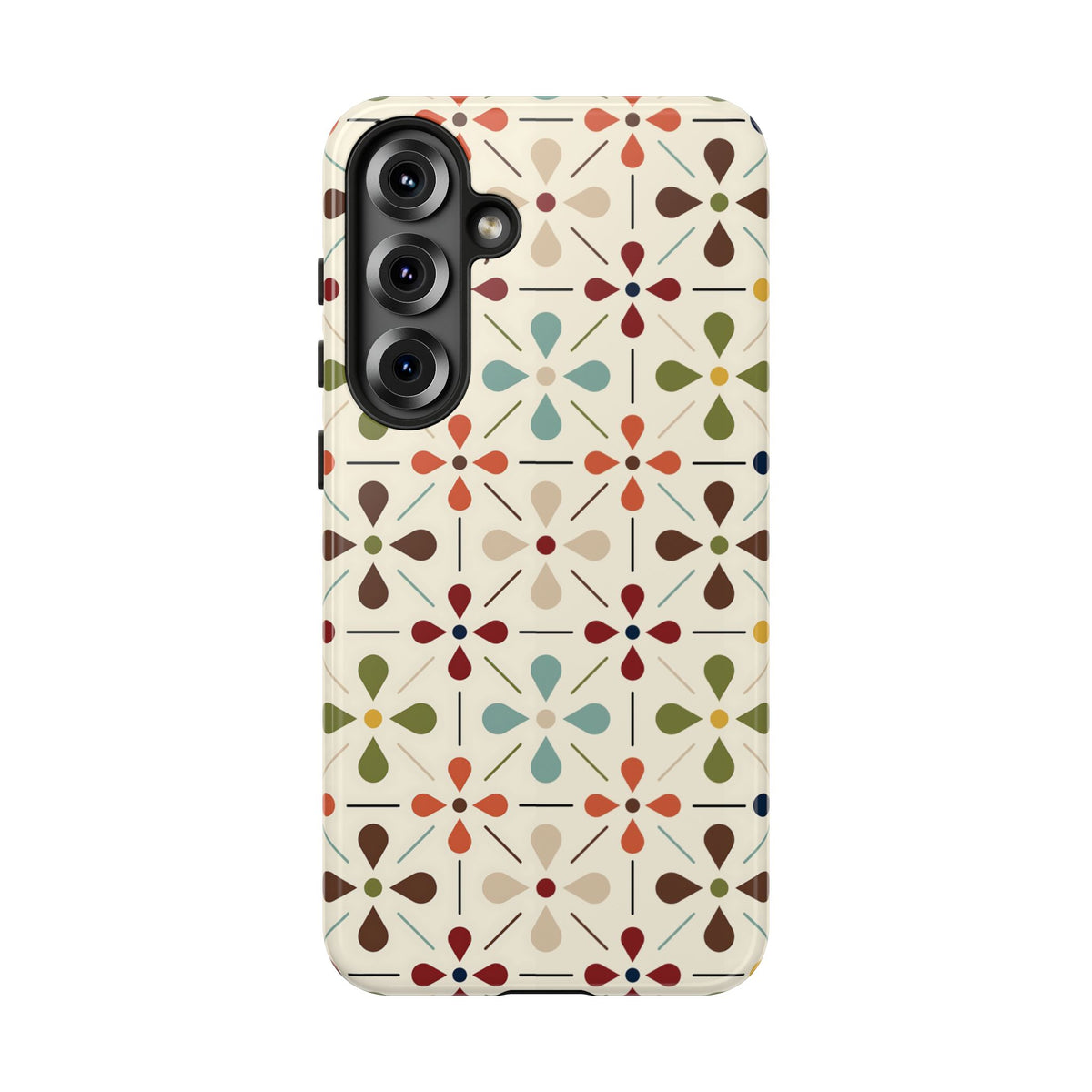 Scandinavian Flower, Mid Modern Danish Design Tough Phone Case
