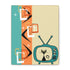Atomic Cat Retro Kitschy Cute Boomerang Starburst Mid Mod Canvas Gallery Wraps - Mid Century Modern Gal