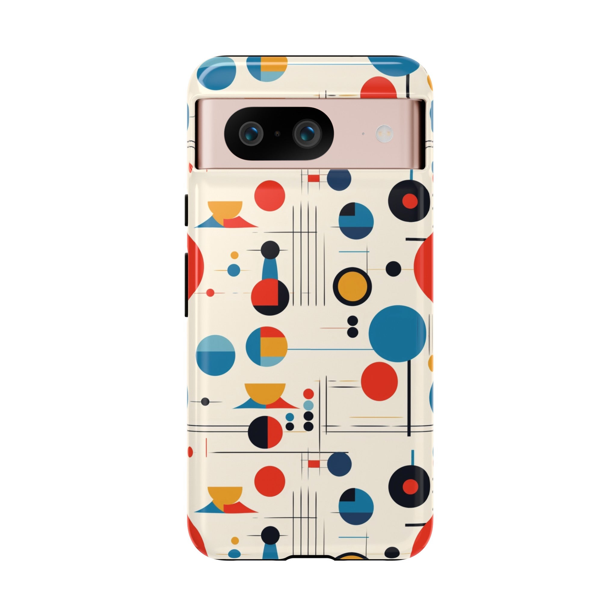 Mid Mod Bauhaus Designed iPhone, Samsung, Retro Phone Tough Cases