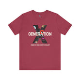 Generation X Retro Tee, Raised On Hose Water And Neglect Unisex Jersey Short Sleeve Tee - Mid Century Modern Gal