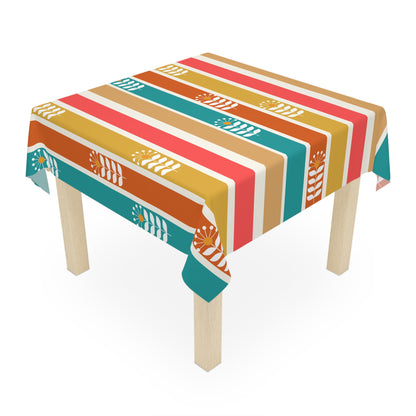 Retro Scandinavian Designed Spring Summer Vintage Floral Tablecloth - Mid Century Modern Gal