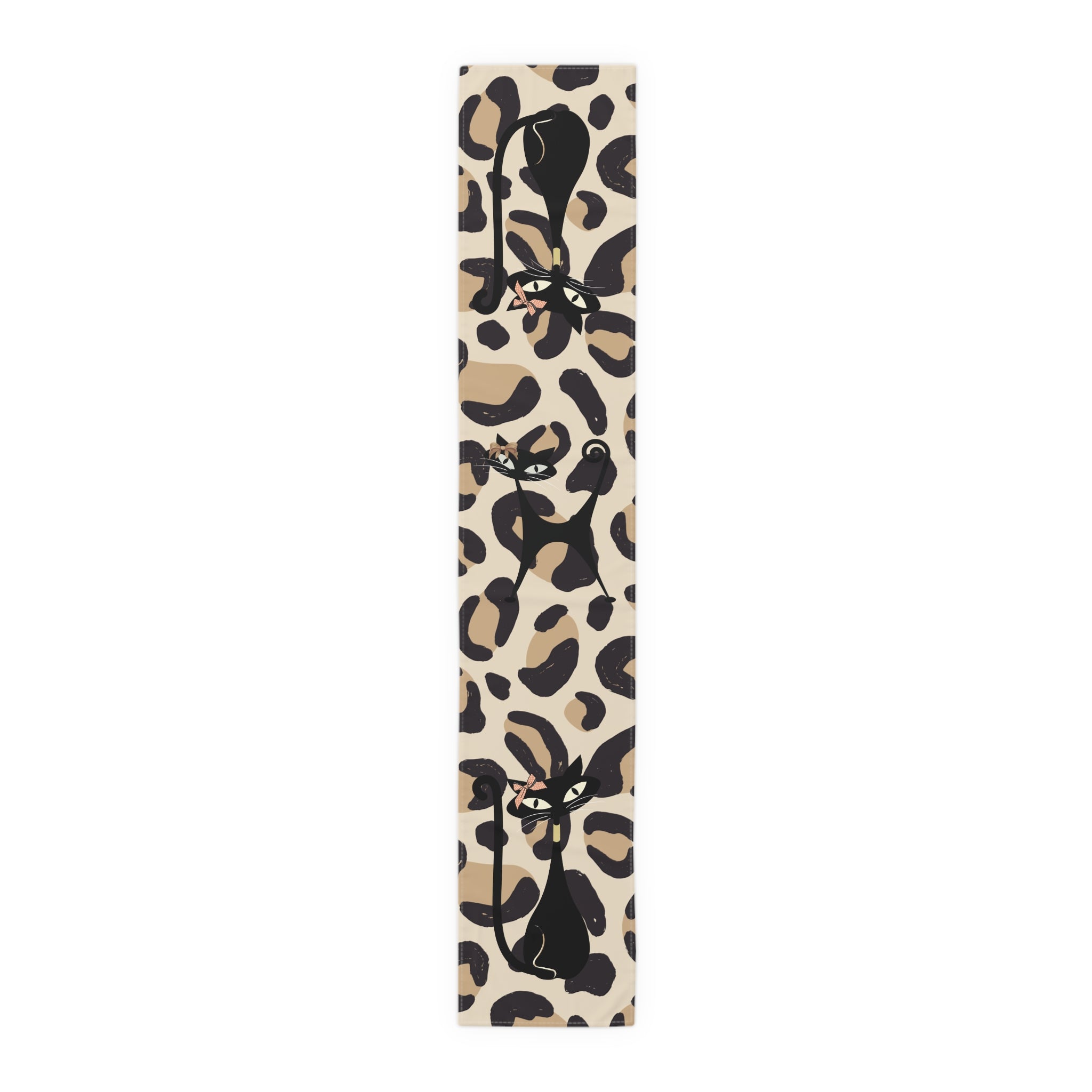 Atomic Cat Leopard Print Boujee Dining Room, Kitchen, Sideboard, Mid Mod Table Runner