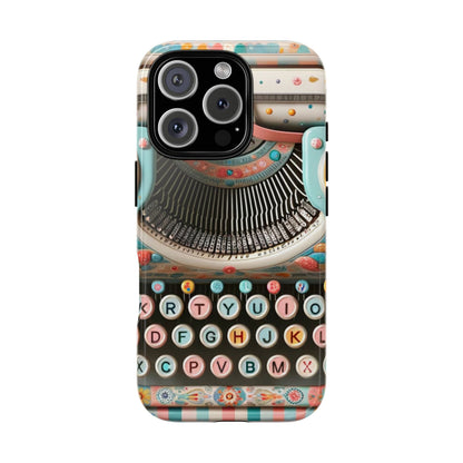 Retro Typewriter Mid Mod Kitschy  Quirky Fun Smart Phone, Tough Cases