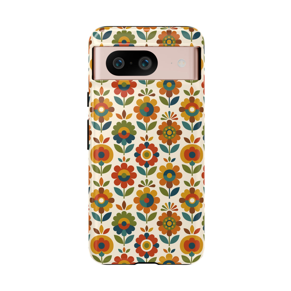 Mid Century Modern Scandinavian Floral Earth Tones Tough Phone Case