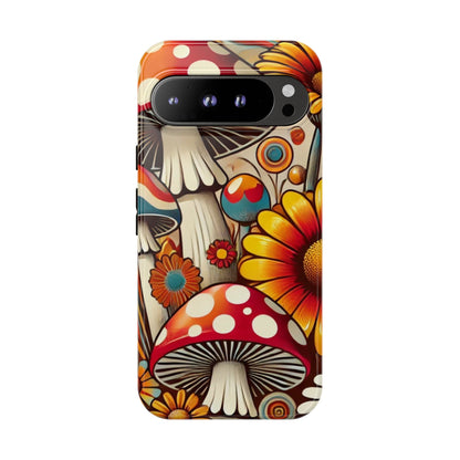 Colorful Mushroom Flower Phone Case - Boho Chic Design