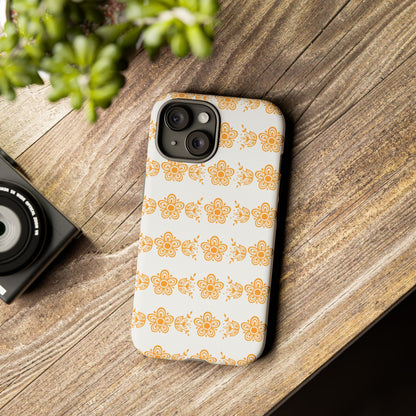 Pyrex Golden Butterfly Floral Phone Case, Tough Cases for Stylish Protection, Gift for Her, Durable, Trendy Floral Design, Cell Phone Cover