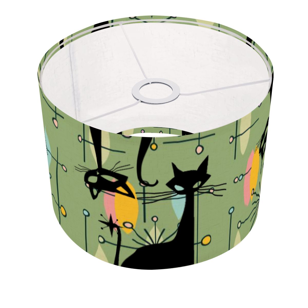 Atomic Starburst Atomic Cat Green Yellow Sputnik Designed MCM Lamp SHADE ONLY - For Arc Floor Lamps Only - Mid Century Modern Gal