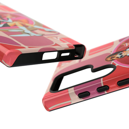Mid Mod 60s Mod Gal, Kick Back Enjoy, Retro Chic Phone Case with Cocktail Design