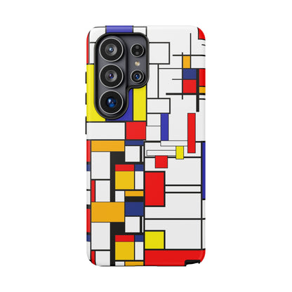 Retro Mod Mondrian, Mid Century Modern Style Tough Phone Case