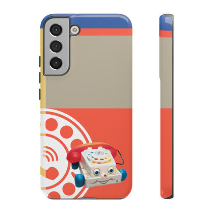 The First Original Phone, Eye Phone, Retro Kitschy Cute Rotary Phone, Tough Phone Cases - Mid Century Modern Gal