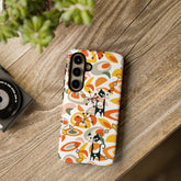 Atomic Cat Mid Mod Orange, Yellow, Groovy Cat Smart Phone Tough Cases - Mid Century Modern Gal