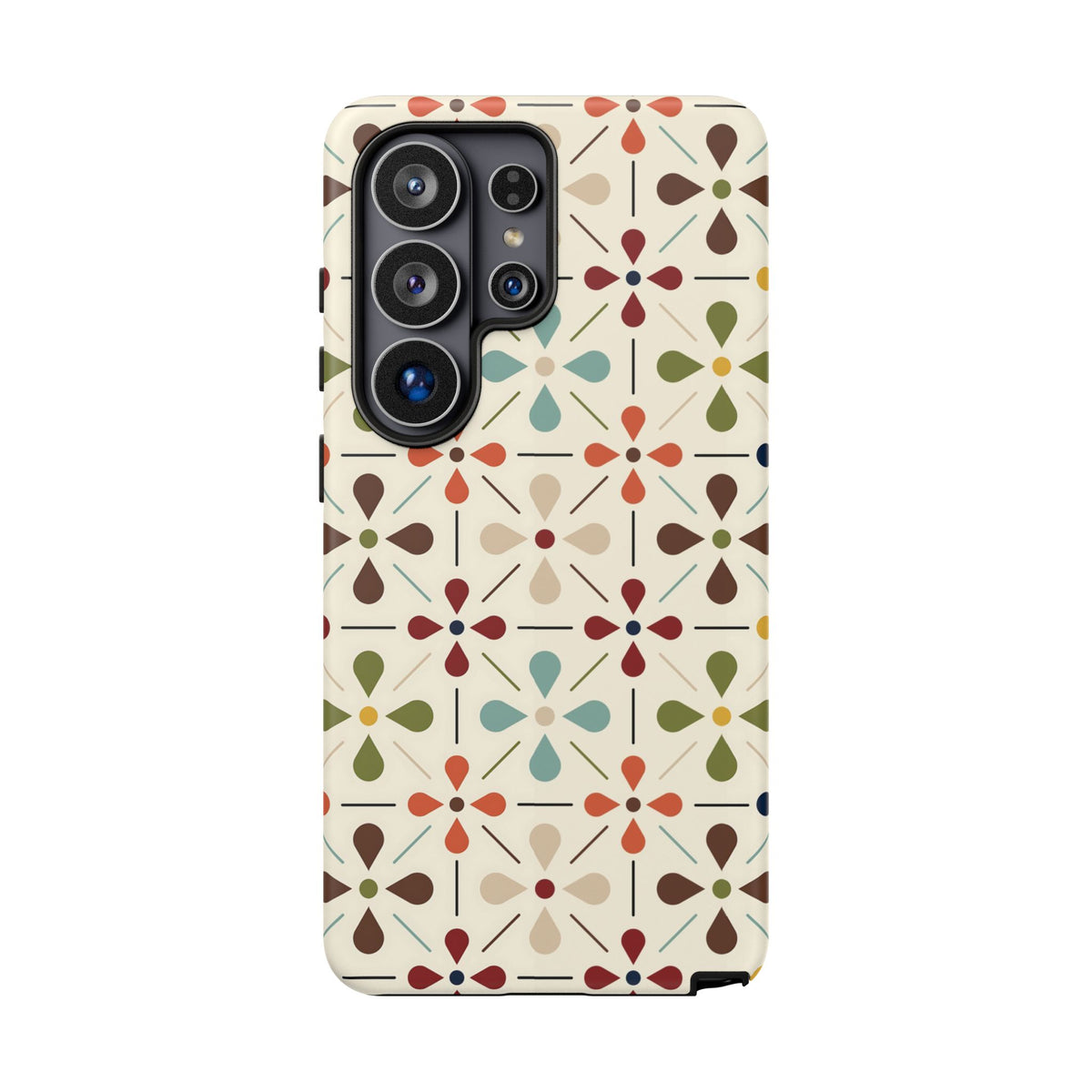 Scandinavian Flower, Mid Modern Danish Design Tough Phone Case - Mid Century Modern Gal