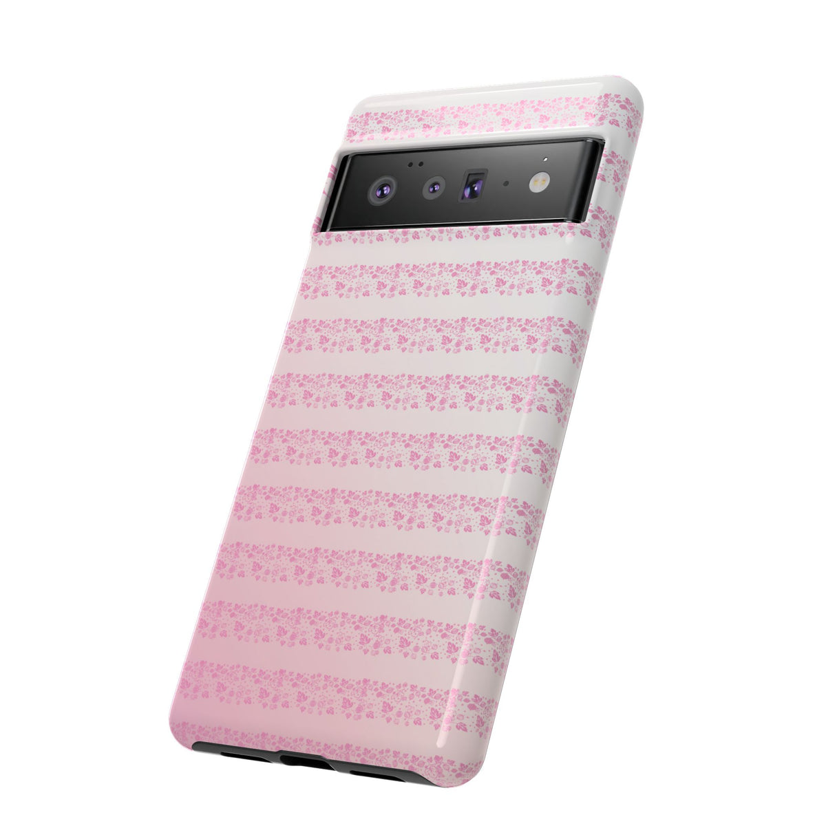 Pink Pyrex Gooseberry Striped Phone Case, Stylish Phone Cover, Tough Protective Case, Cute Cell Phone Case, Trending Gift for Her