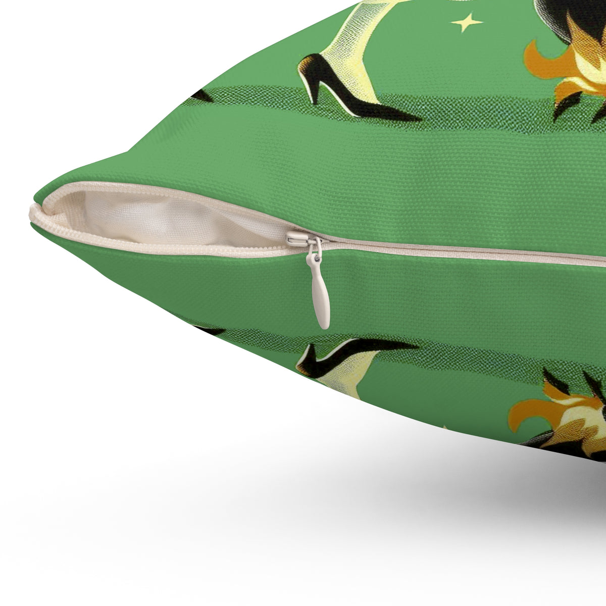 Witch's Brew Mid Century Modern Halloween Gothic Green Pillow Cover and Insert - Mid Century Modern Gal