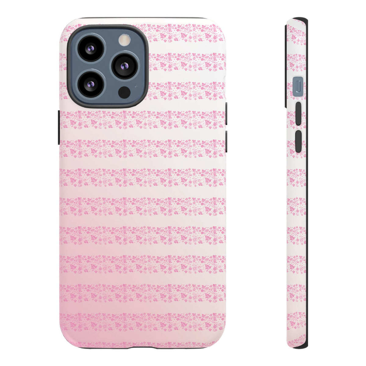 Pink Pyrex Gooseberry Striped Phone Case, Stylish Phone Cover, Tough Protective Case, Cute Cell Phone Case, Trending Gift for Her