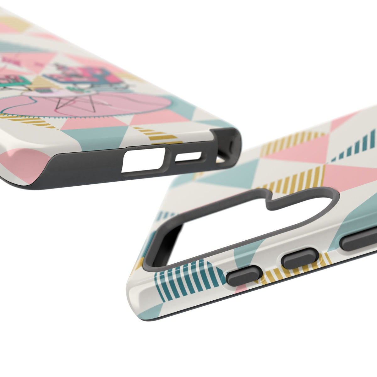 Atomic Cats Reading, Book Talk, Book Lover, Retro Chic Phone Case with Retro Vibe - Cozy Living Room Design