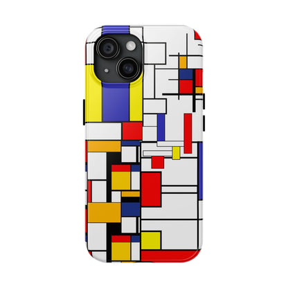 Retro Mod Mondrian, Mid Century Modern Style Tough Phone Case