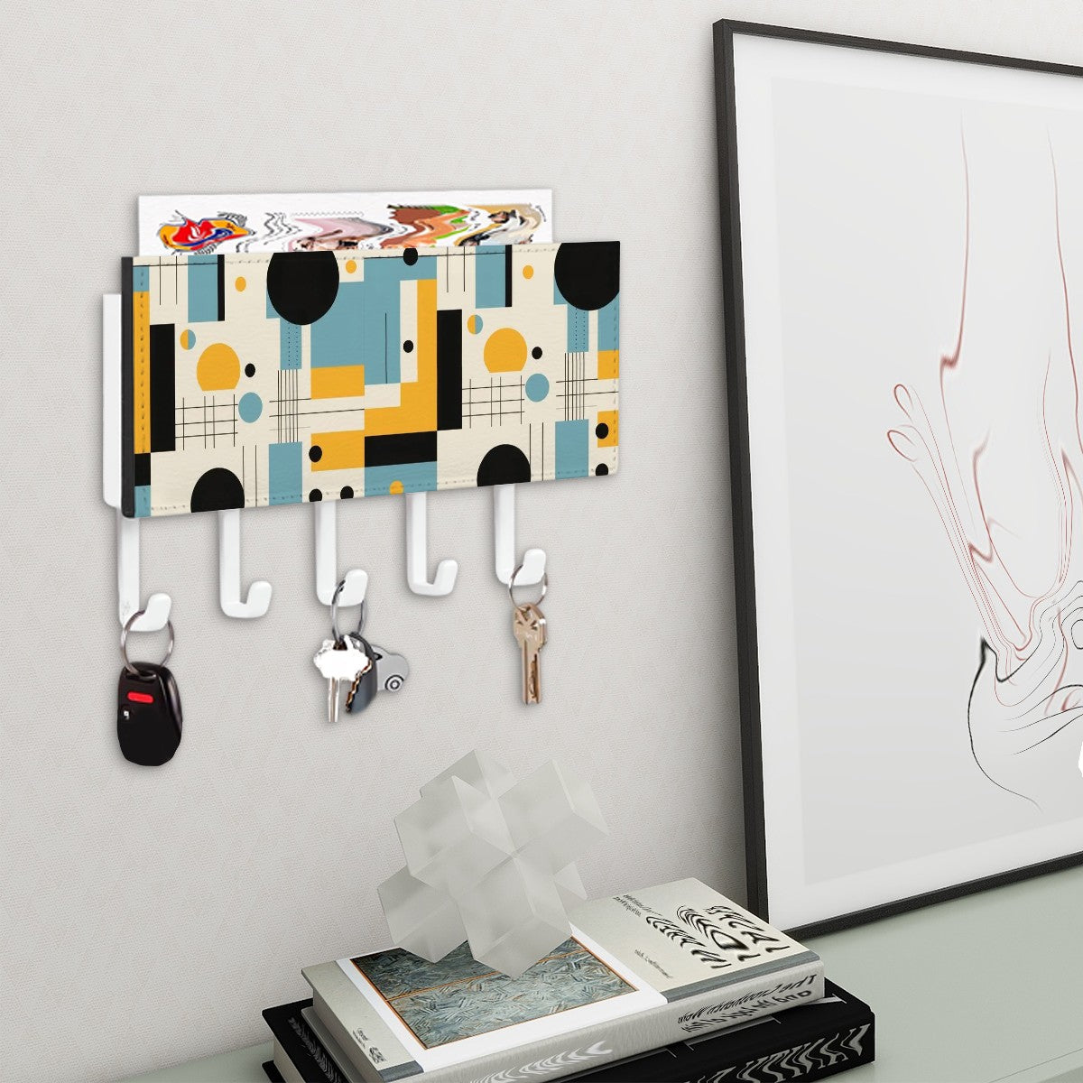 Mid Century Modern Bauhaus Designed Retro Key Holder Wall Mount - Mid Century Modern Gal