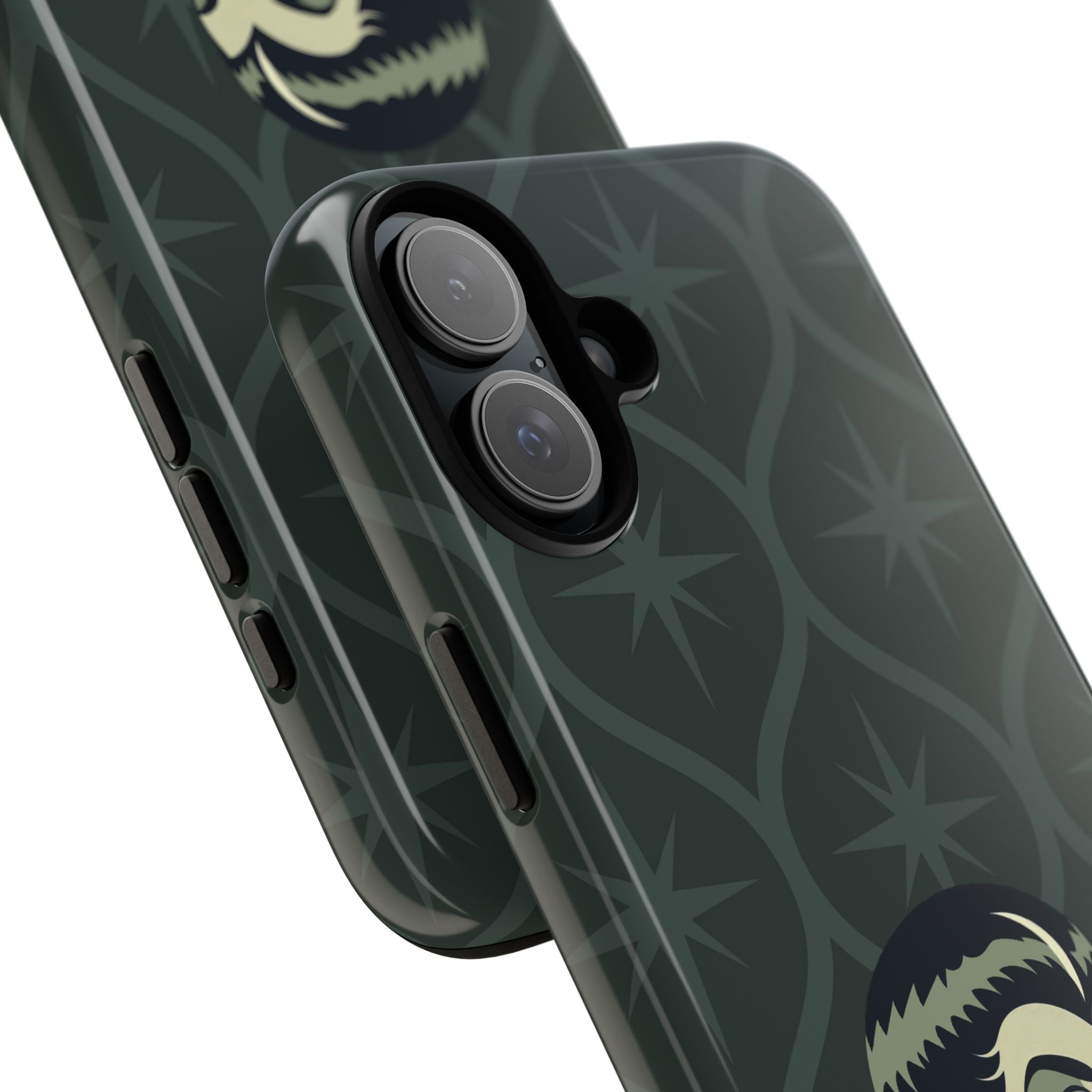Vampire Dracula Girl Halloween Goth Horror Buff MCM Green Tough Phone Case