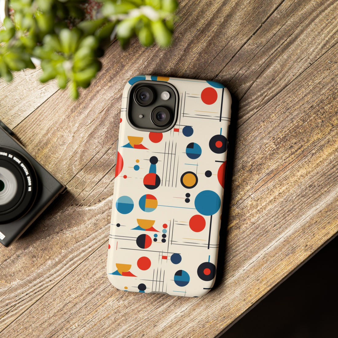 Mid Mod Bauhaus Designed iPhone, Samsung, Retro Phone Tough Cases