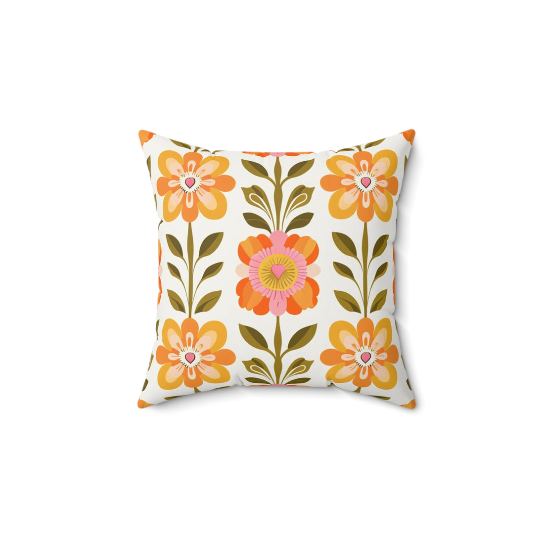 Scandinavian Mid Century Modern Vintage Floral Decorative Pillow - Mid Century Modern Gal