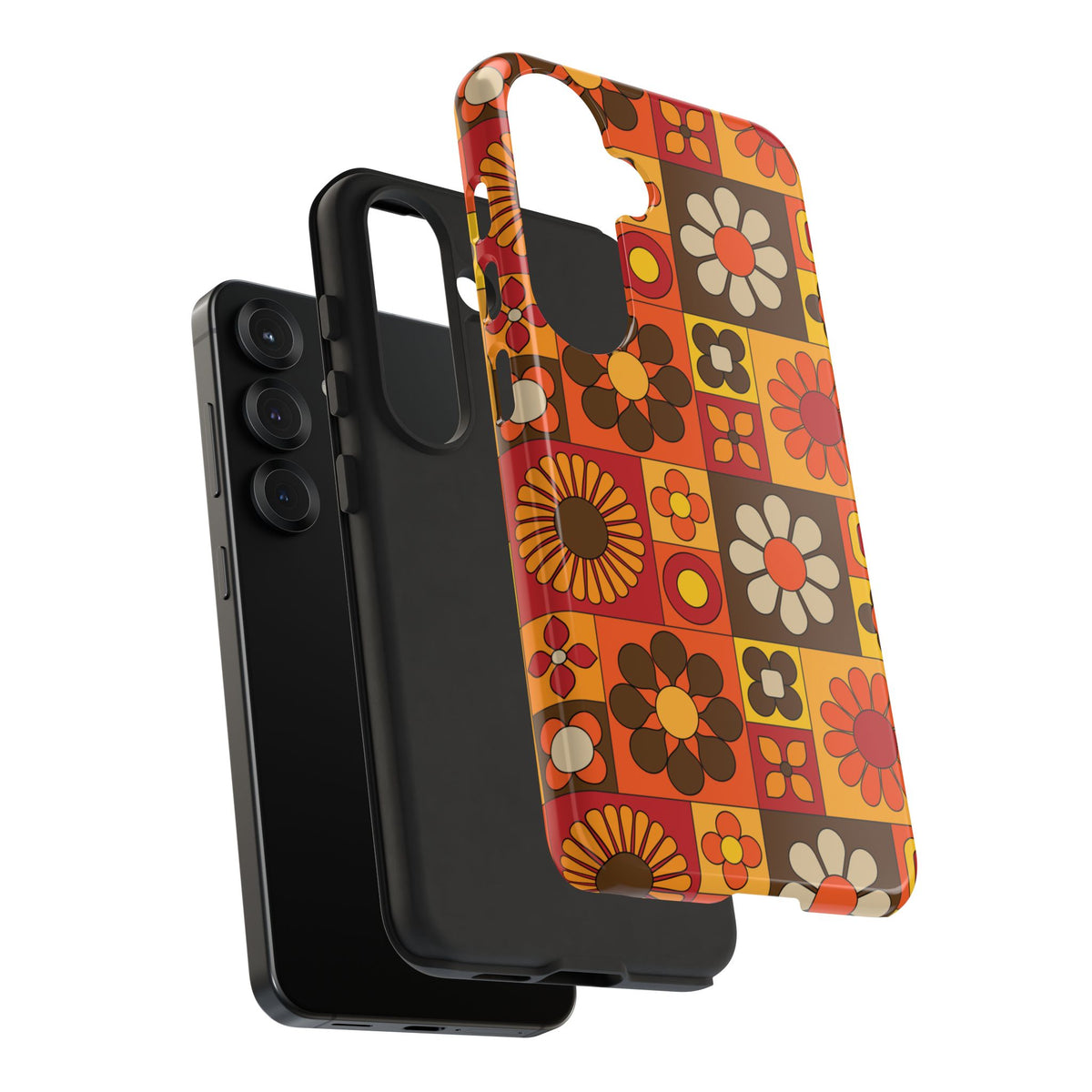 Retro 70s Mid Mod Floral Phone Case | Tough Cases for Flower Lovers