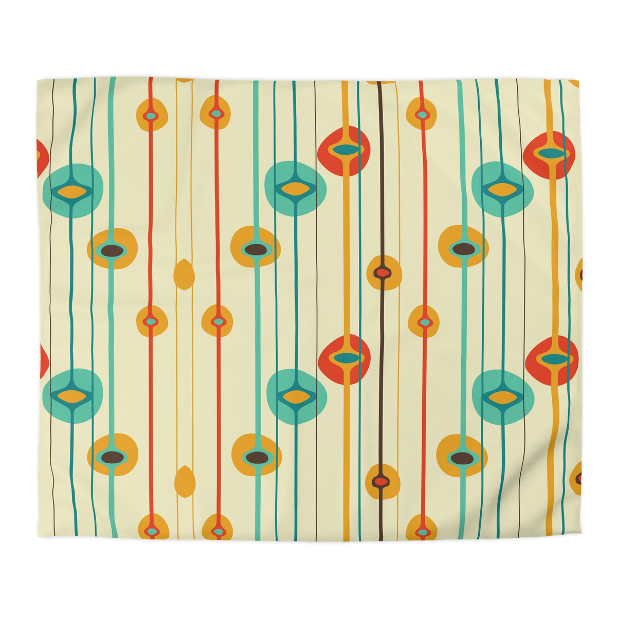 Mid Century Modern Googie Designed Atomic 50s Bedding Duvet Cover - Mid Century Modern Gal