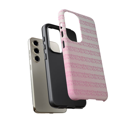 Pink Pyrex Gooseberry Striped Phone Case, Stylish Phone Cover, Tough Protective Case, Cute Cell Phone Case, Trending Gift for Her