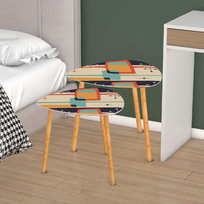 Mid Century Modern Set Of Two Nesting Tables MCM Furniture