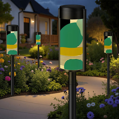 Mid Mod Amoeba Designed Retro Garden Outdoor Solar Lights - Mid Century Modern Gal