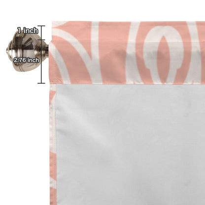 Atomic Kitschy Cat Coral Mid Mod Kitchen Window Valance - Mid Century Modern Gal