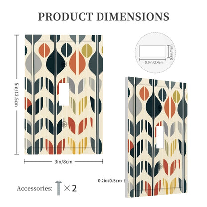 Mid Century Modern Scandinavian Flower Modern Danish  Switch Cover 1-Gang 1 Toggle - Mid Century Modern Gal