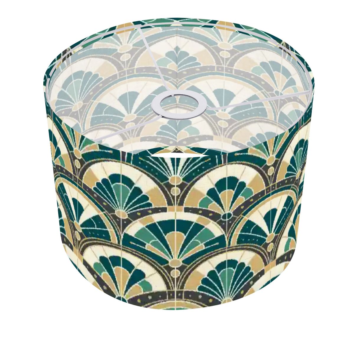 Art Deco Peacock Inspired Lamp SHADE ONLY - For Arc Floor Lamps Only - Mid Century Modern Gal