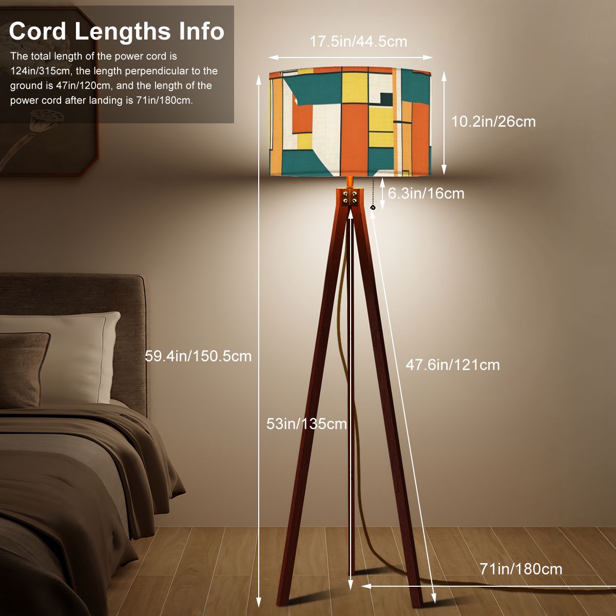Bauhaus High Moderism International Style Mid Century Modern Tripod Floor Lamp - Mid Century Modern Gal