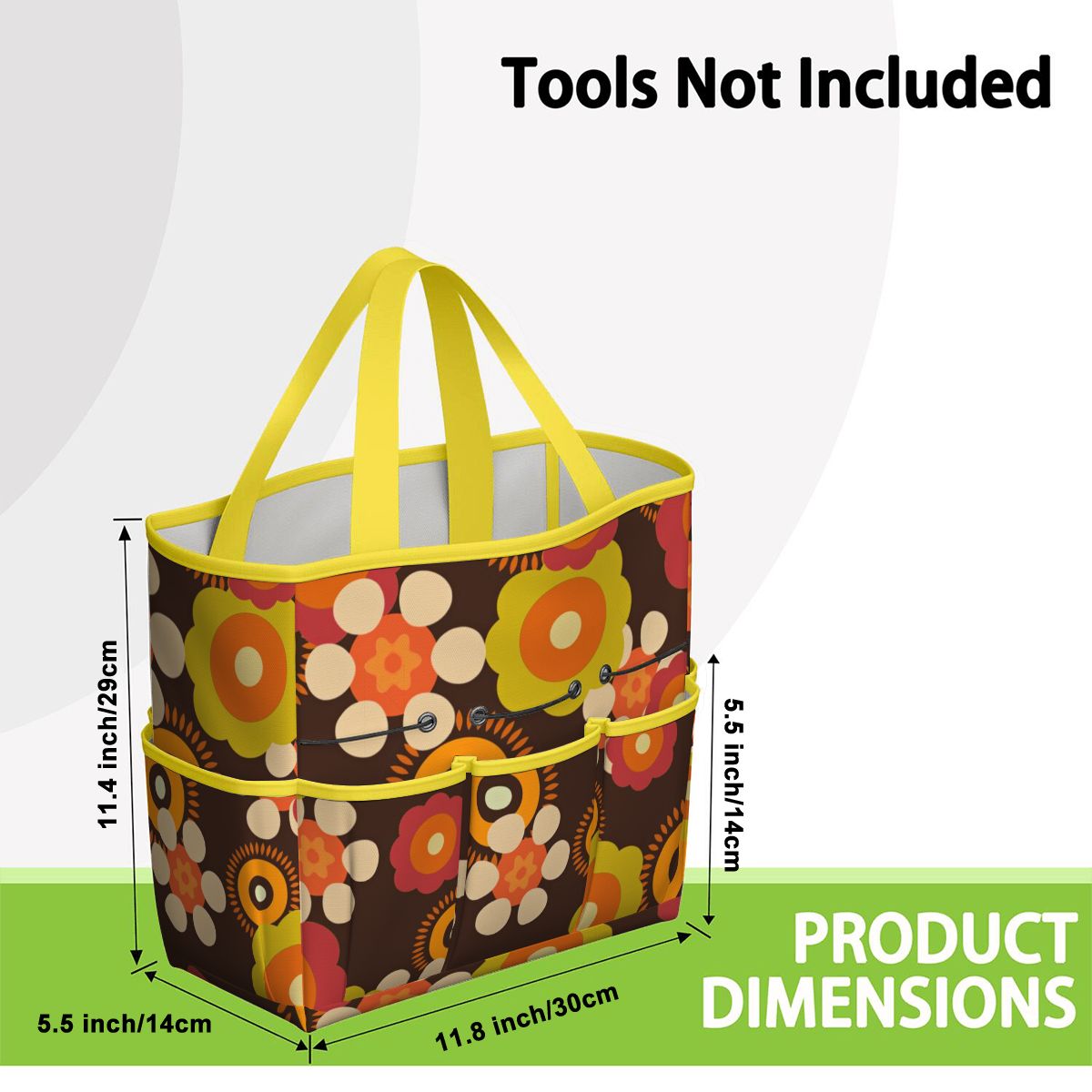 Retro Flower Power 70s Garden Tool Bag