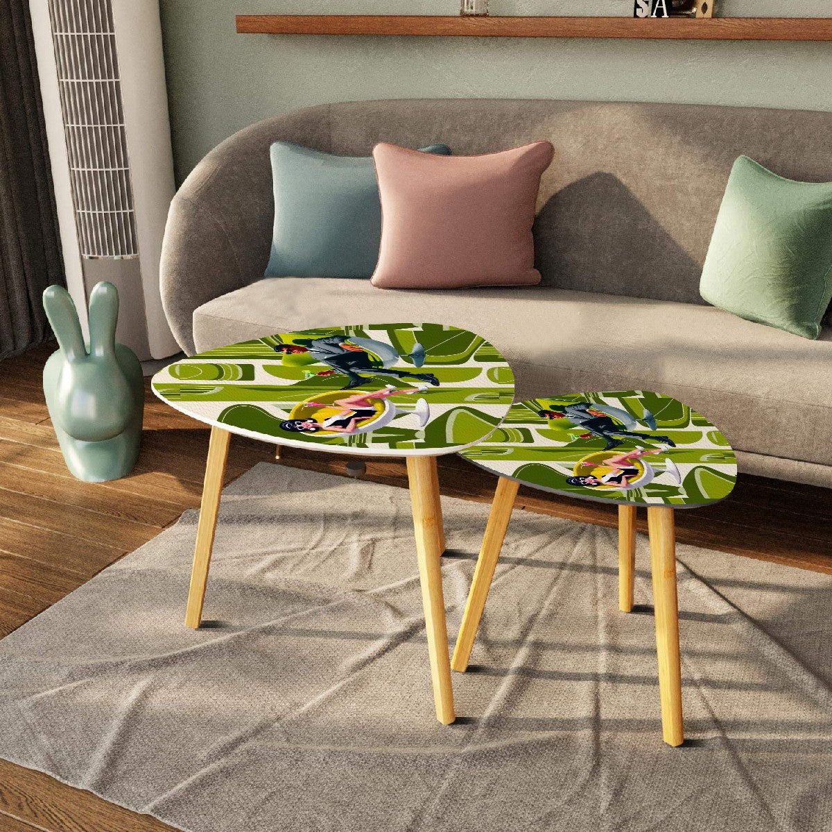 Mid Century Modern 60s Mod Couple, Cocktail Hour, MCM Nesting Tables - Mid Century Modern Gal