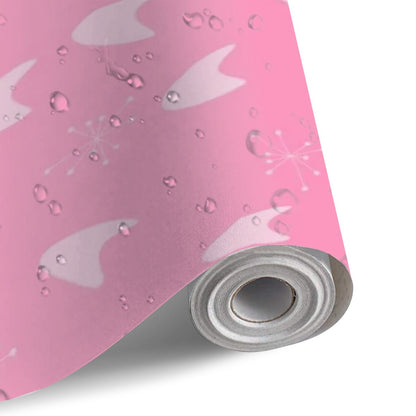 Atomic Pink Boomerang Retro Mid Mod Self Adhesive Refrigerator Wrap Set - Mid Century Modern Gal