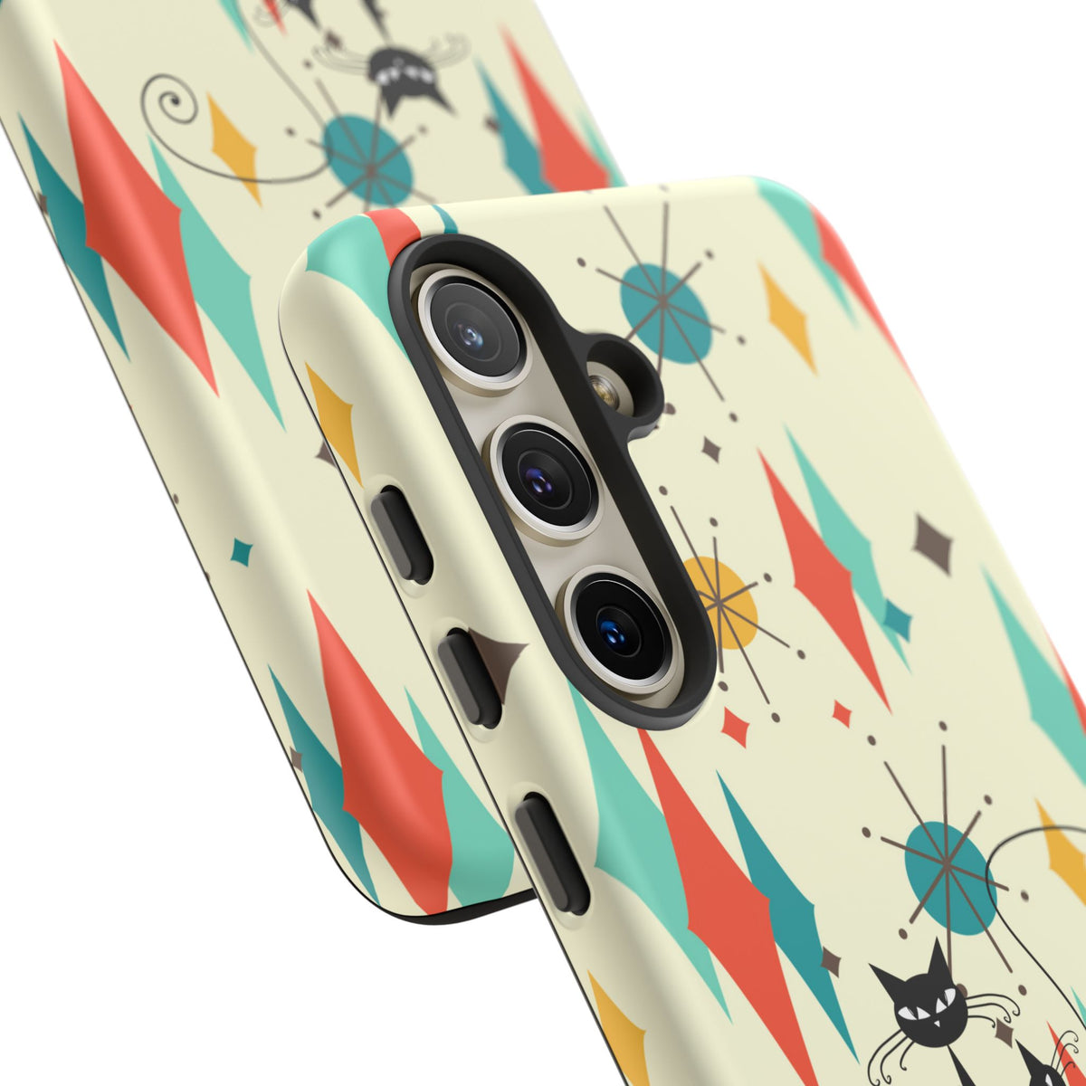 Atomic Kitty Cat, Mid Mod Franciscan Pattern, Kitsch Tough Phone Cases