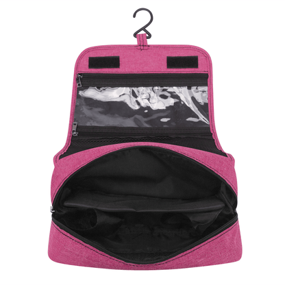 Atomic 50s Poodle Kitschy Mod Hot Pink, Orange Retro Toiletry Cosmetic Travel Bag - Mid Century Modern Gal